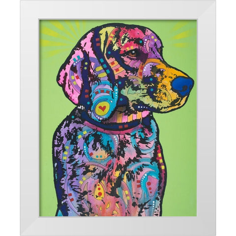 Hank B 19 White Modern Wood Framed Art Print by Dean Russo Collection