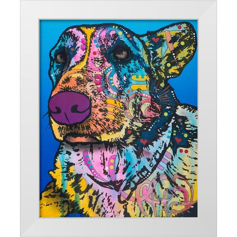 Walter 12 White Modern Wood Framed Art Print by Dean Russo Collection