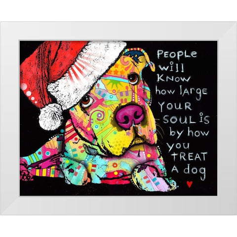 Firu Christmas White Modern Wood Framed Art Print by Dean Russo Collection