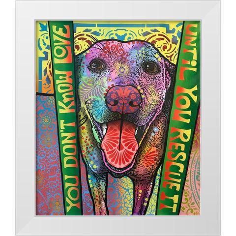 You Dont Know Love White Modern Wood Framed Art Print by Dean Russo Collection