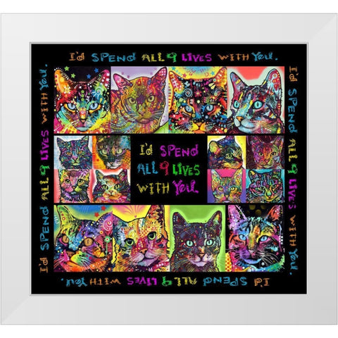 Catamat 3 White Modern Wood Framed Art Print by Dean Russo Collection