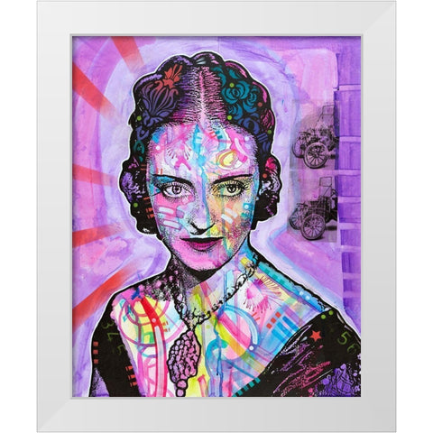 Bette Davis White Modern Wood Framed Art Print by Dean Russo Collection