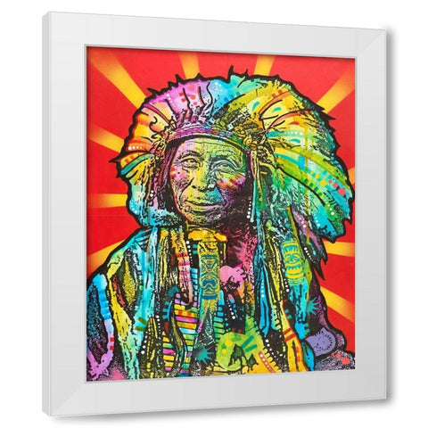 Native American I White Modern Wood Framed Art Print by Dean Russo Collection