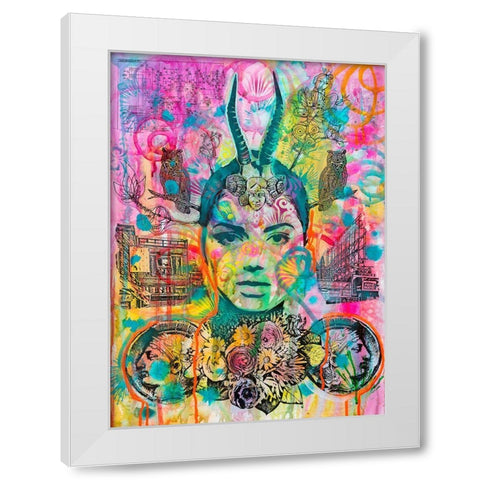 Ancient Intensity White Modern Wood Framed Art Print by Dean Russo Collection