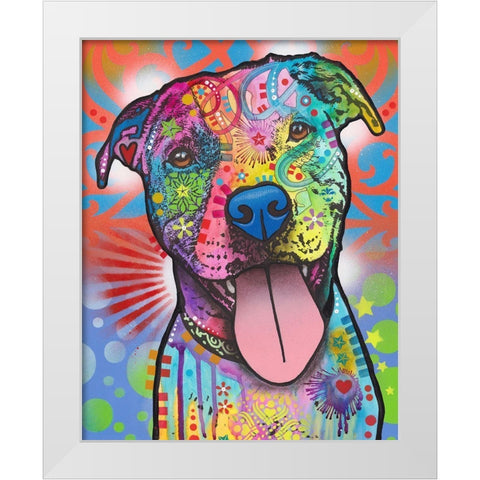 Mr Biggs White Modern Wood Framed Art Print by Dean Russo Collection