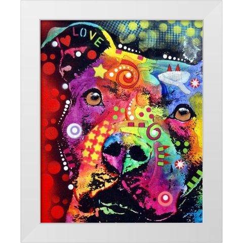 Thoughtful Pit Classic White Modern Wood Framed Art Print by Dean Russo Collection