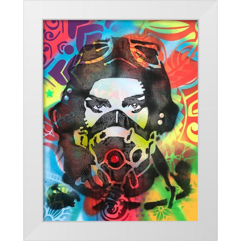 Flygirl White Modern Wood Framed Art Print by Dean Russo Collection