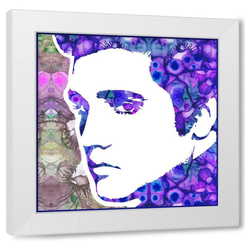 Elvis 6 White Modern Wood Framed Art Print by Dean Russo Collection
