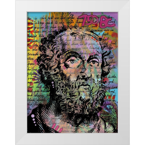 Homer White Modern Wood Framed Art Print by Dean Russo Collection