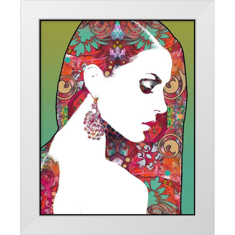 Majestic White Modern Wood Framed Art Print by Dean Russo Collection