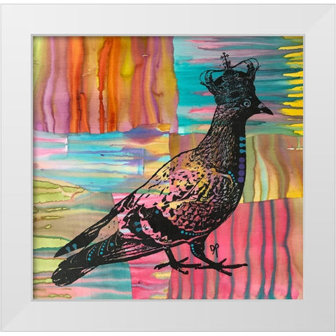 King Of The Free World White Modern Wood Framed Art Print by Dean Russo Collection