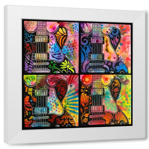 Lucille 4X White Modern Wood Framed Art Print by Dean Russo Collection