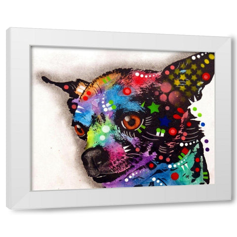 CHICHI White Modern Wood Framed Art Print by Dean Russo Collection