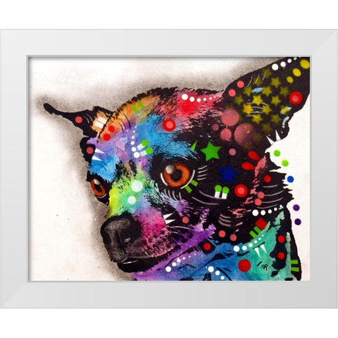 CHICHI White Modern Wood Framed Art Print by Dean Russo Collection