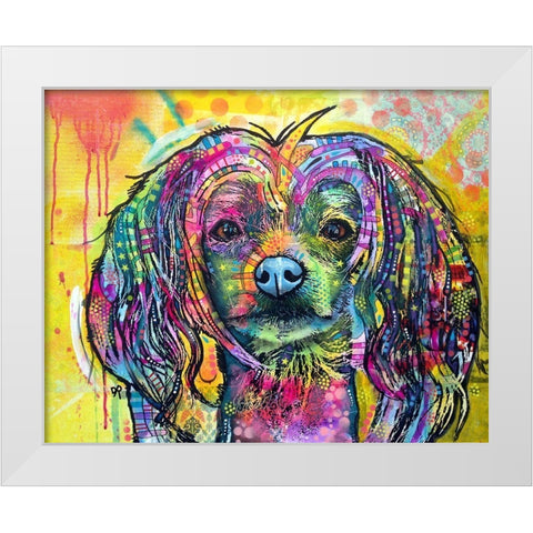 Chinese Crusted White Modern Wood Framed Art Print by Dean Russo Collection