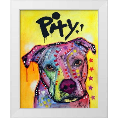 Pity II White Modern Wood Framed Art Print by Dean Russo Collection