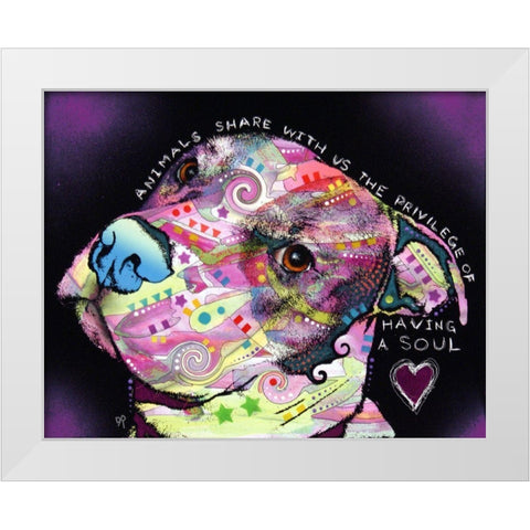 Soul White Modern Wood Framed Art Print by Dean Russo Collection