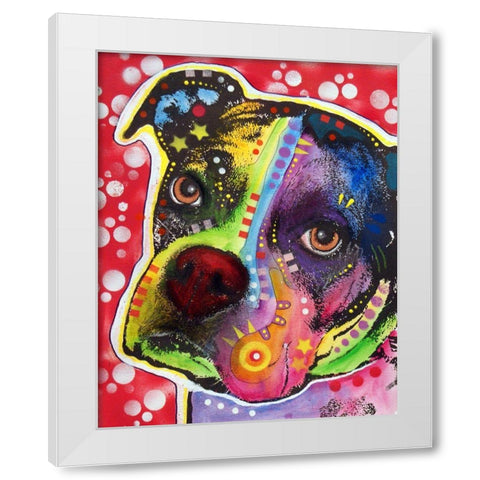 The Young Boxer White Modern Wood Framed Art Print by Dean Russo Collection