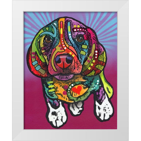 Archie White Modern Wood Framed Art Print by Dean Russo Collection