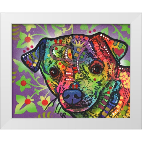 Farley White Modern Wood Framed Art Print by Dean Russo Collection