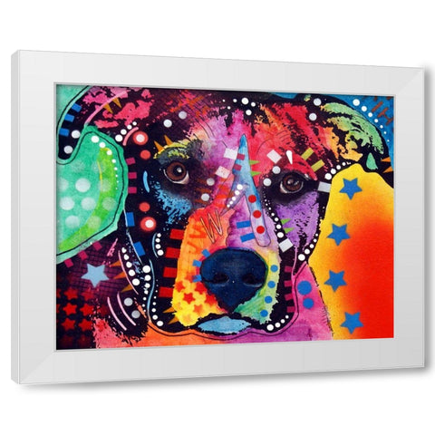 B1 White Modern Wood Framed Art Print by Dean Russo Collection