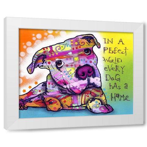 Firu 2 White Modern Wood Framed Art Print by Dean Russo Collection