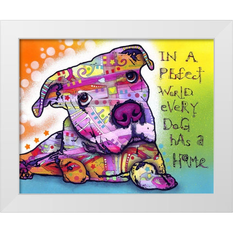 Firu 2 White Modern Wood Framed Art Print by Dean Russo Collection