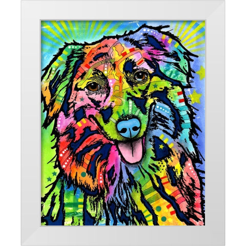 Gwynnie White Modern Wood Framed Art Print by Dean Russo Collection