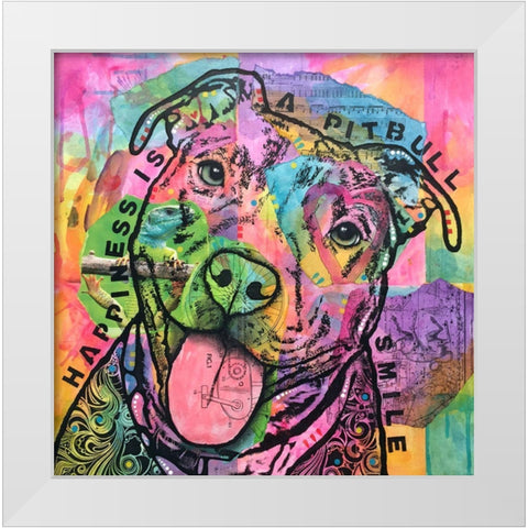 Happiness Saatchi White Modern Wood Framed Art Print by Dean Russo Collection