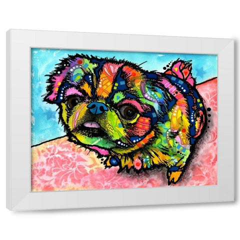 Missey White Modern Wood Framed Art Print by Dean Russo Collection