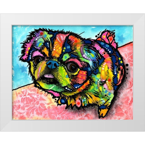 Missey White Modern Wood Framed Art Print by Dean Russo Collection