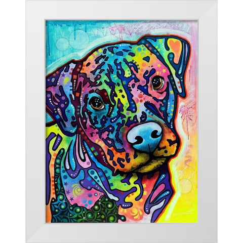 Pigeon White Modern Wood Framed Art Print by Dean Russo Collection