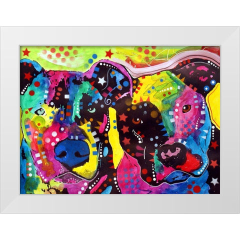 Pits White Modern Wood Framed Art Print by Dean Russo Collection