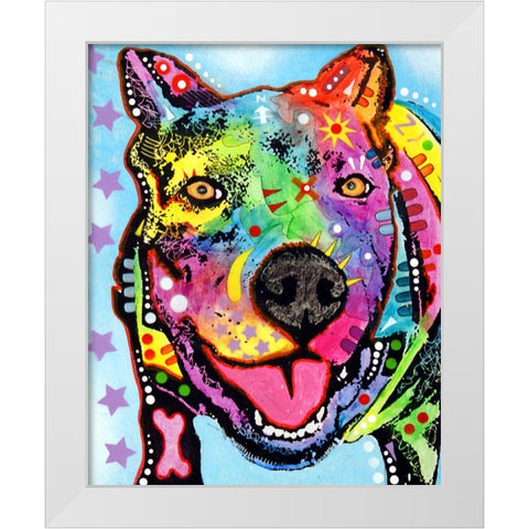 Smokey 2 White Modern Wood Framed Art Print by Dean Russo Collection