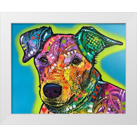 Shamus White Modern Wood Framed Art Print by Dean Russo Collection