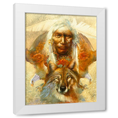 Spirit Guardians White Modern Wood Framed Art Print by Lund, Denton