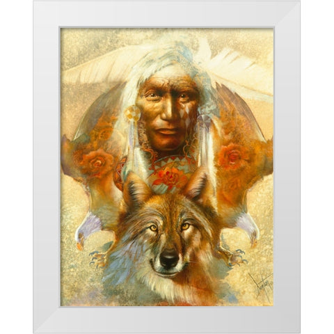 Spirit Guardians White Modern Wood Framed Art Print by Lund, Denton