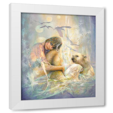 Arctic Enchantment White Modern Wood Framed Art Print by Lund, Denton