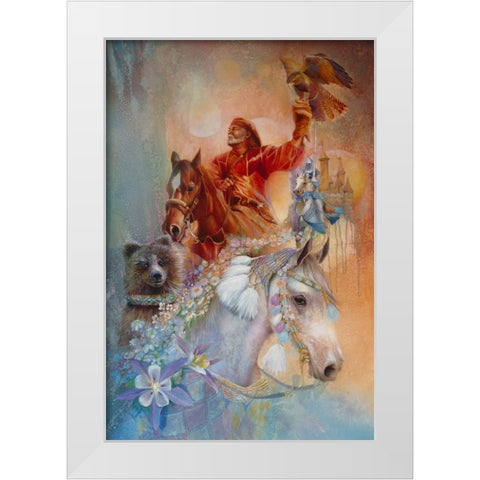 The Kings Huntsman White Modern Wood Framed Art Print by Lund, Denton