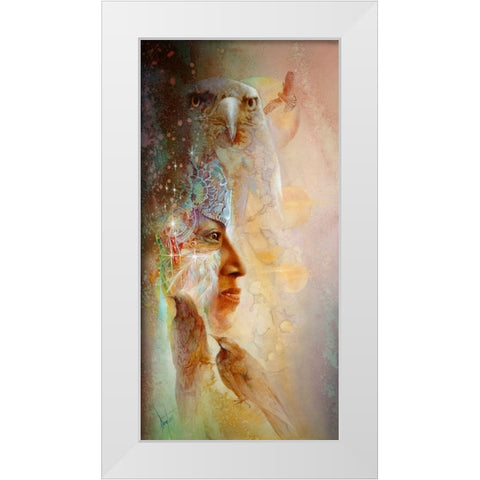 The Messengers White Modern Wood Framed Art Print by Lund, Denton