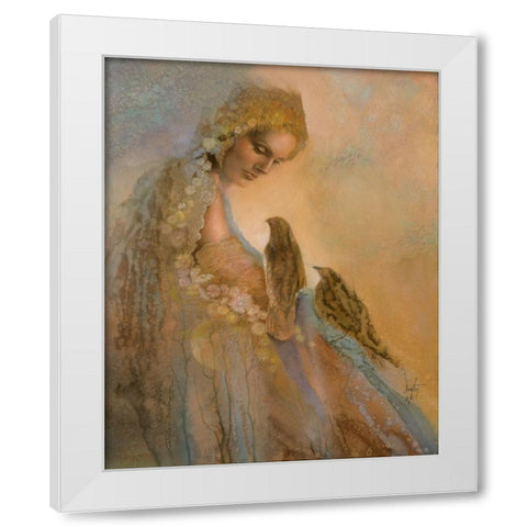 Conversation White Modern Wood Framed Art Print by Lund, Denton