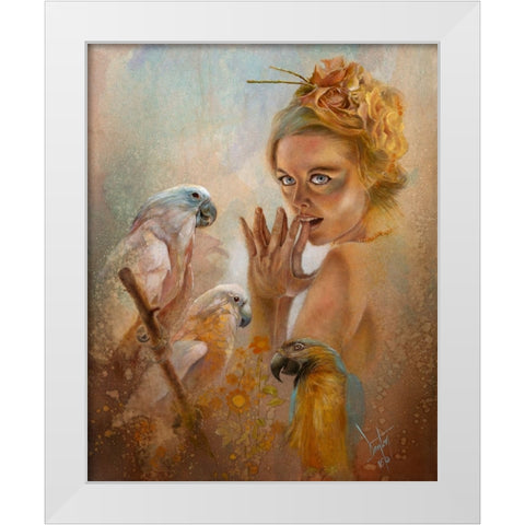 Secrets White Modern Wood Framed Art Print by Lund, Denton