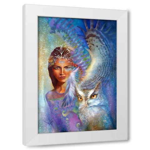 Wings Of Minerva White Modern Wood Framed Art Print by Lund, Denton
