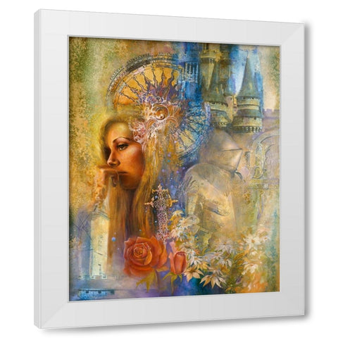 The Rose Of Guinevere White Modern Wood Framed Art Print by Lund, Denton