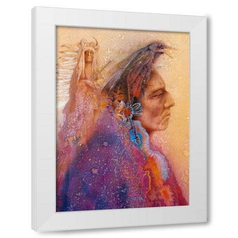 Soul Of The Crow White Modern Wood Framed Art Print by Lund, Denton