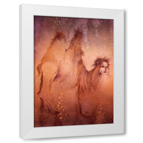 Scruffy White Modern Wood Framed Art Print by Lund, Denton