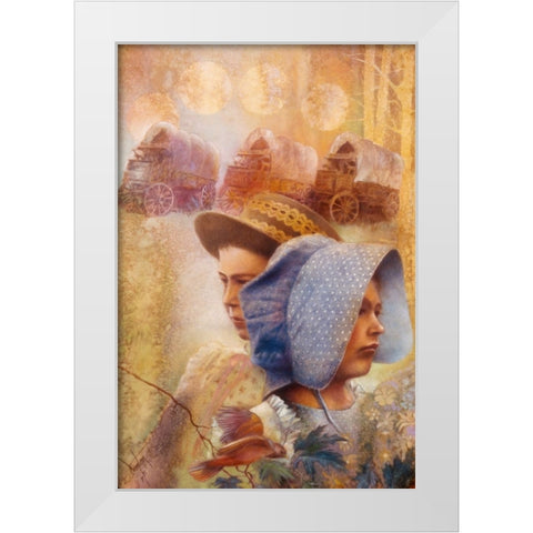 Blue Bonnet Sue White Modern Wood Framed Art Print by Lund, Denton