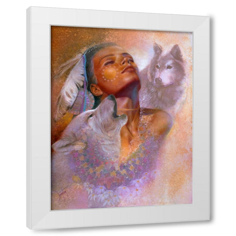 Dawns Song White Modern Wood Framed Art Print by Lund, Denton