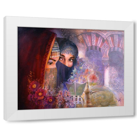 The Marketplace White Modern Wood Framed Art Print by Lund, Denton