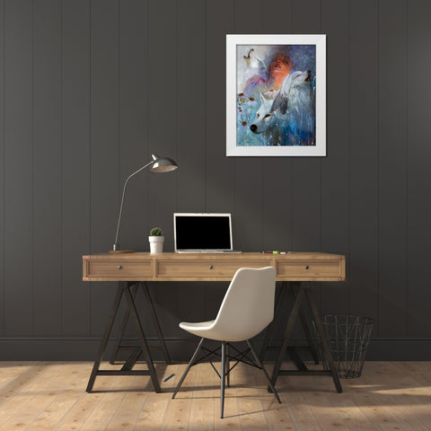 Dreamsongs White Modern Wood Framed Art Print by Lund, Denton